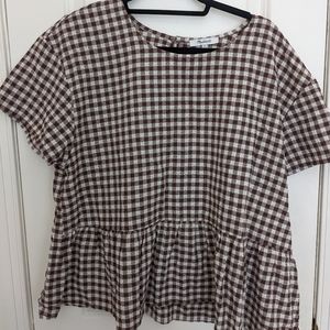 Madewell Gingham Smock Top